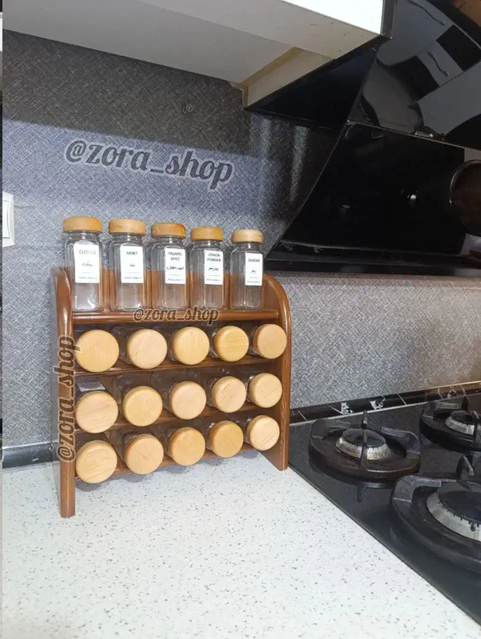 مکارتی شیشه ادویه استند|ظروف نگهدارنده، پلاستیکی، یک‌بارمصرف|قم, چهار مردان|دیوار