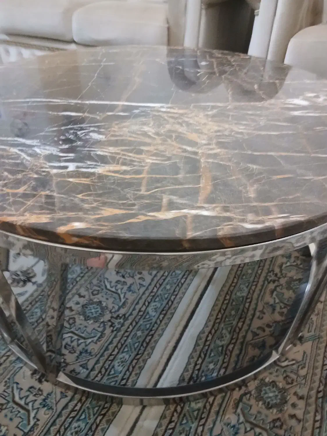 میز جلو مبلی تمام استیل رویه سنگ|مبلمان خانگی و میز عسلی|رودهن, |دیوار