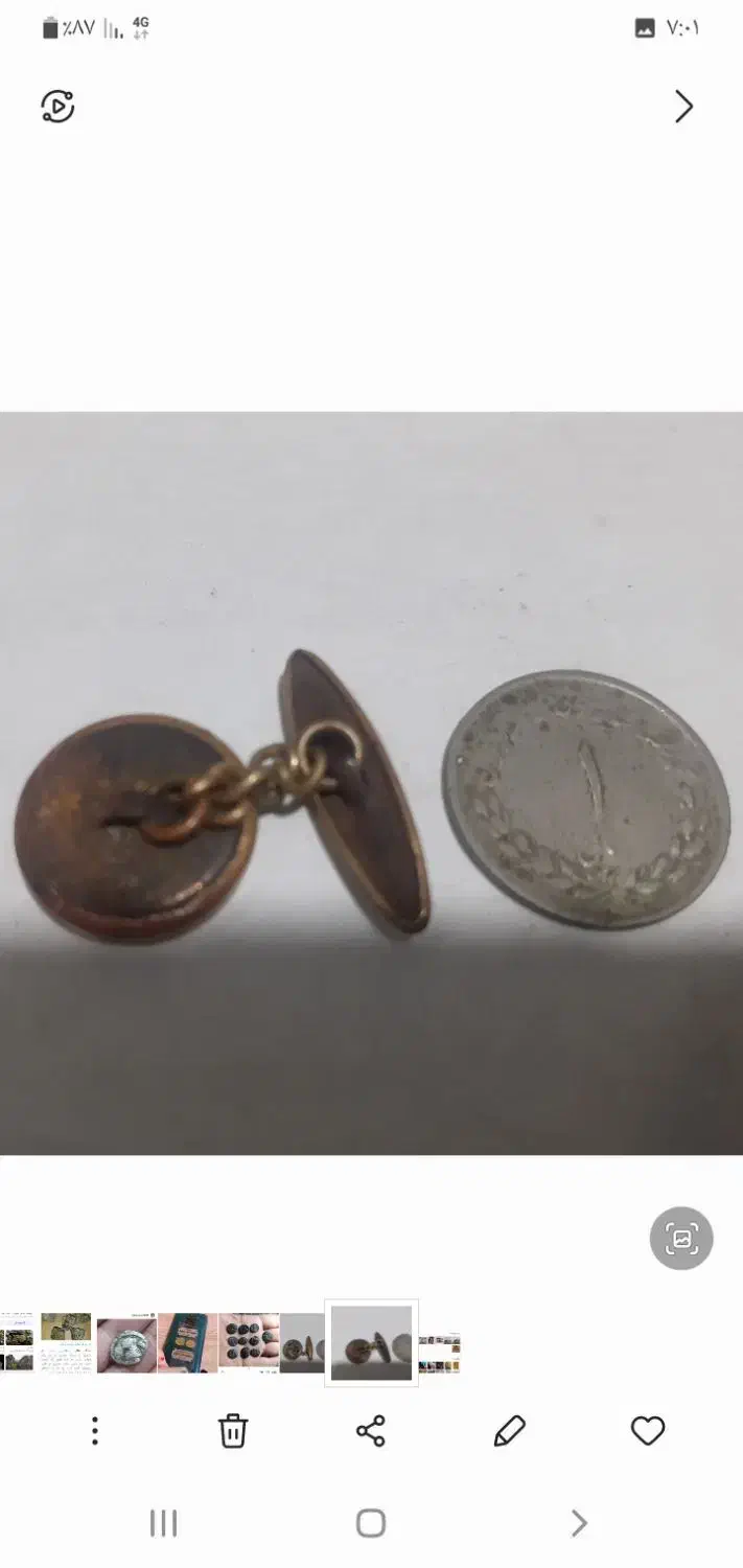 دکمه سردست رضا شاه جنس برنز|کلکسیون اشیاء عتیقه|اصفهان, امیرعرب|دیوار