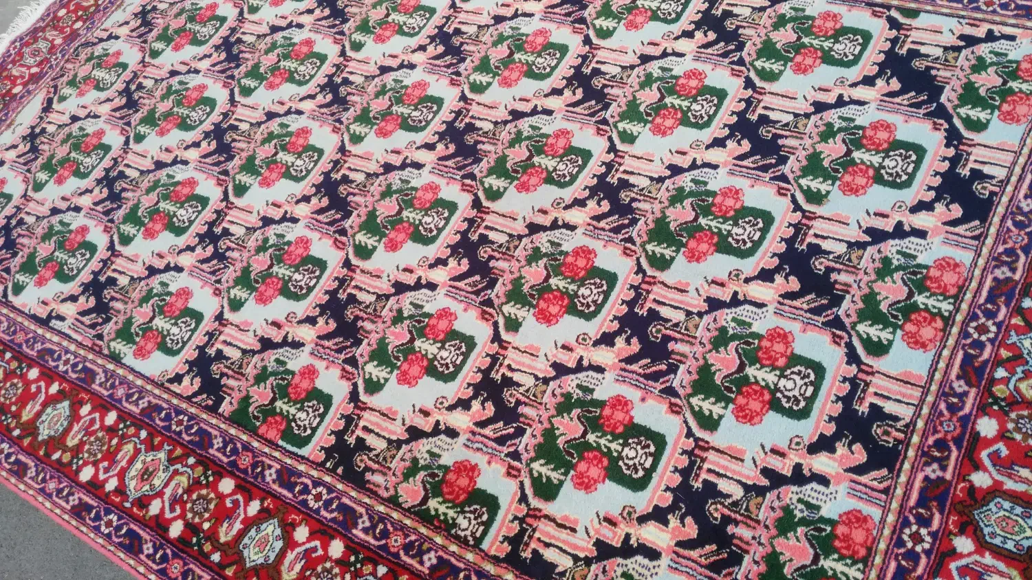 فرش دستباف پرده ای نقشه بیجار|فرش|سنندج, |دیوار