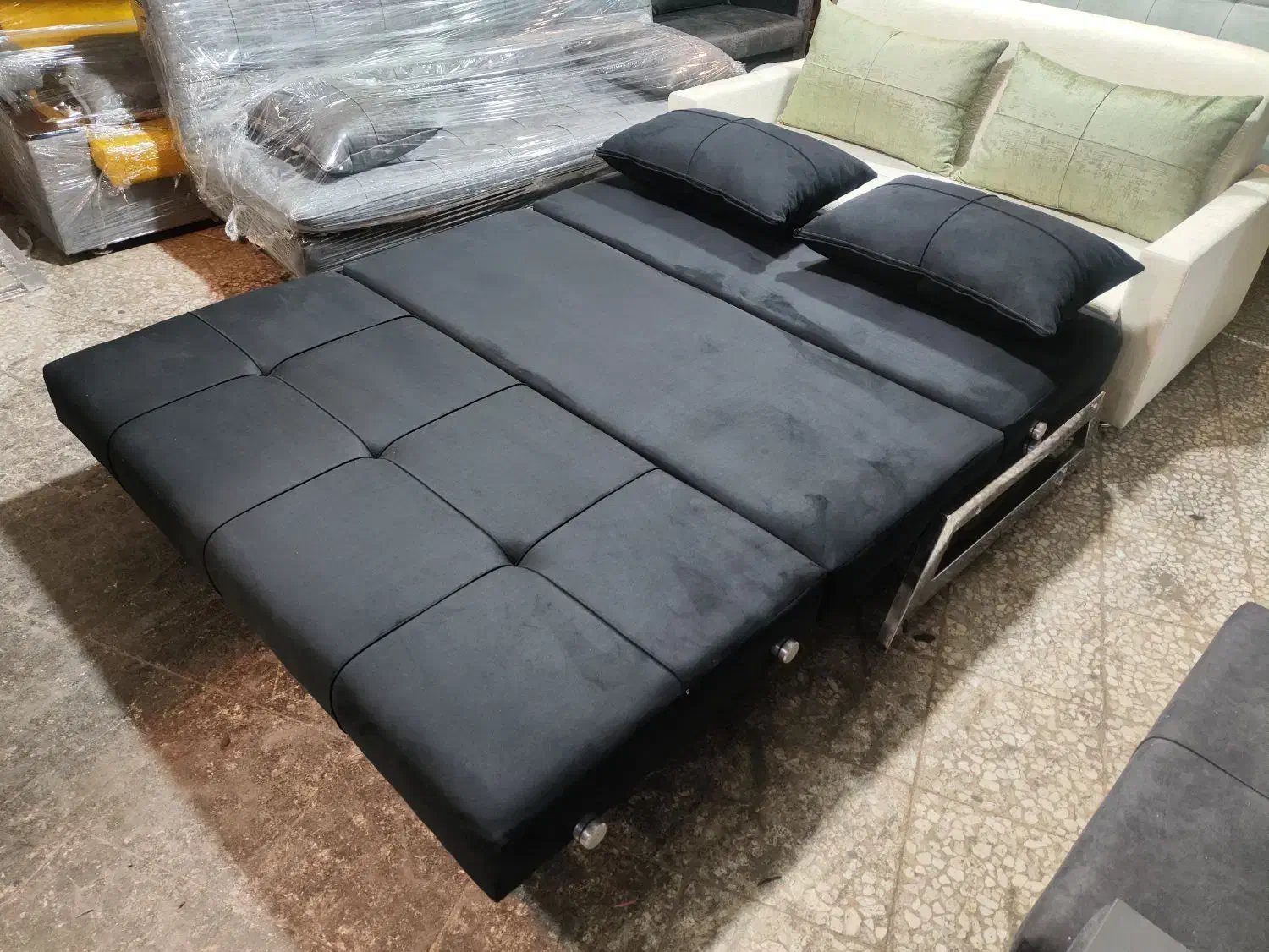 مبل تختخوابشو دیانا مشکی تخت خواب شو تاشو|مبلمان خانگی و میز عسلی|اصفهان, کشاورزی|دیوار