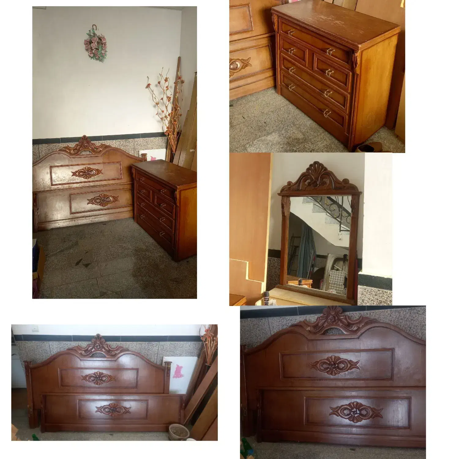 سرویس خواب دونفره و سینک آشپزخانه دوقلو|تخت و سرویس خواب|سنقر, |دیوار