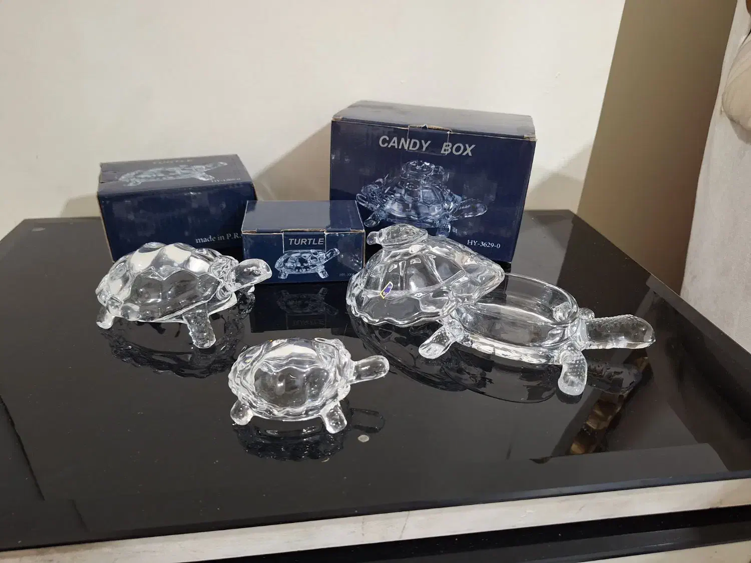 سه عدد لاکپشت کریستالی درسه سایز مختلف|مجسمه، تندیس، ماکت|تهران, صادقیه|دیوار