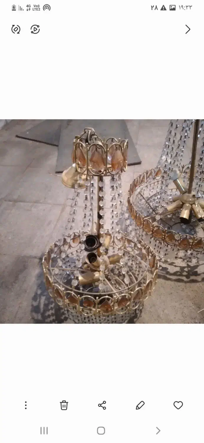 لوستر قدیمی|لوستر و چراغ آویز|ارومیه, |دیوار