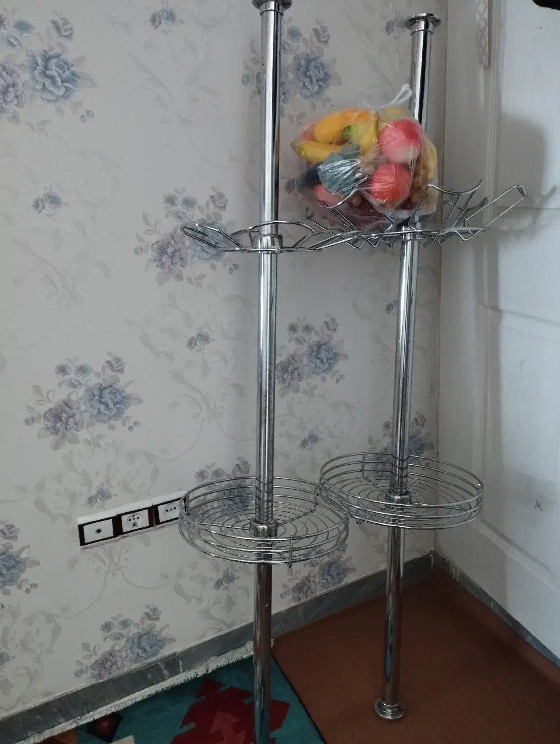 سبد فلزی آشپزخانه|آب‌چکان و نظم‌دهنده ظروف|ملایر, |دیوار