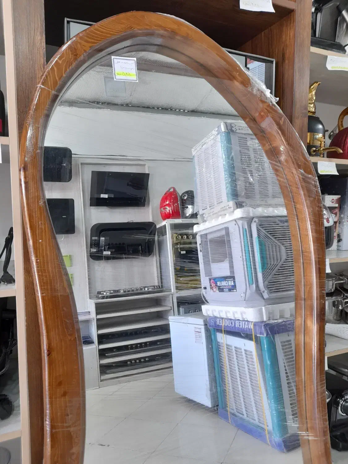 آینه قدی چوبی دفرمه مدل مدرن * اثاث مارکت|آینه|سیرجان, |دیوار