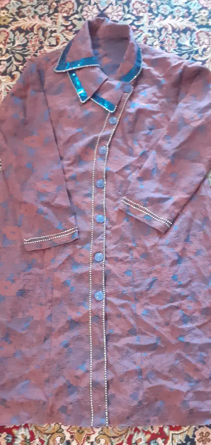 مانتو ژاکارد زنانه|لباس|کرمان, |دیوار