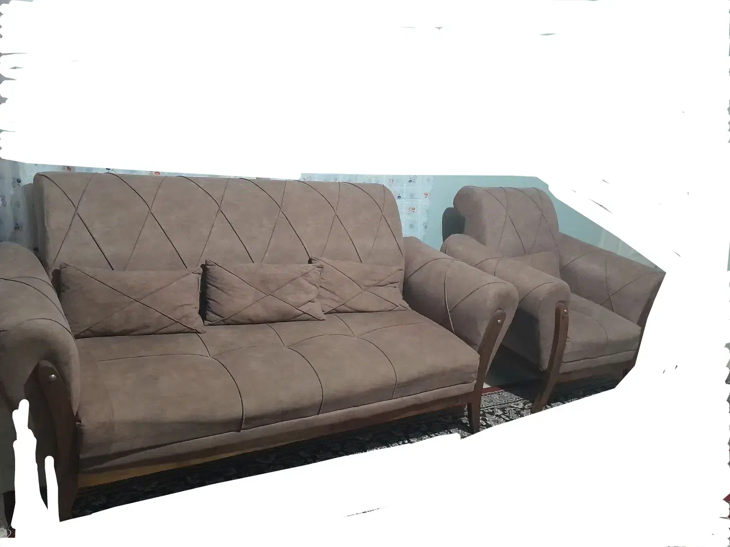 مبل ۷نفره|مبلمان خانگی و میز عسلی|رشت, حومه رشت|دیوار