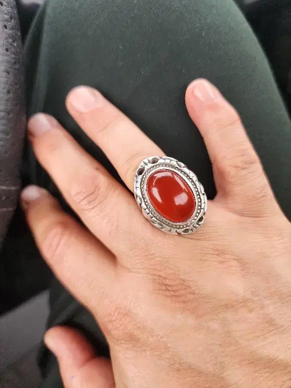 انگشتر عقیق رکاب دست ساز|جواهرات|اردبیل, |دیوار