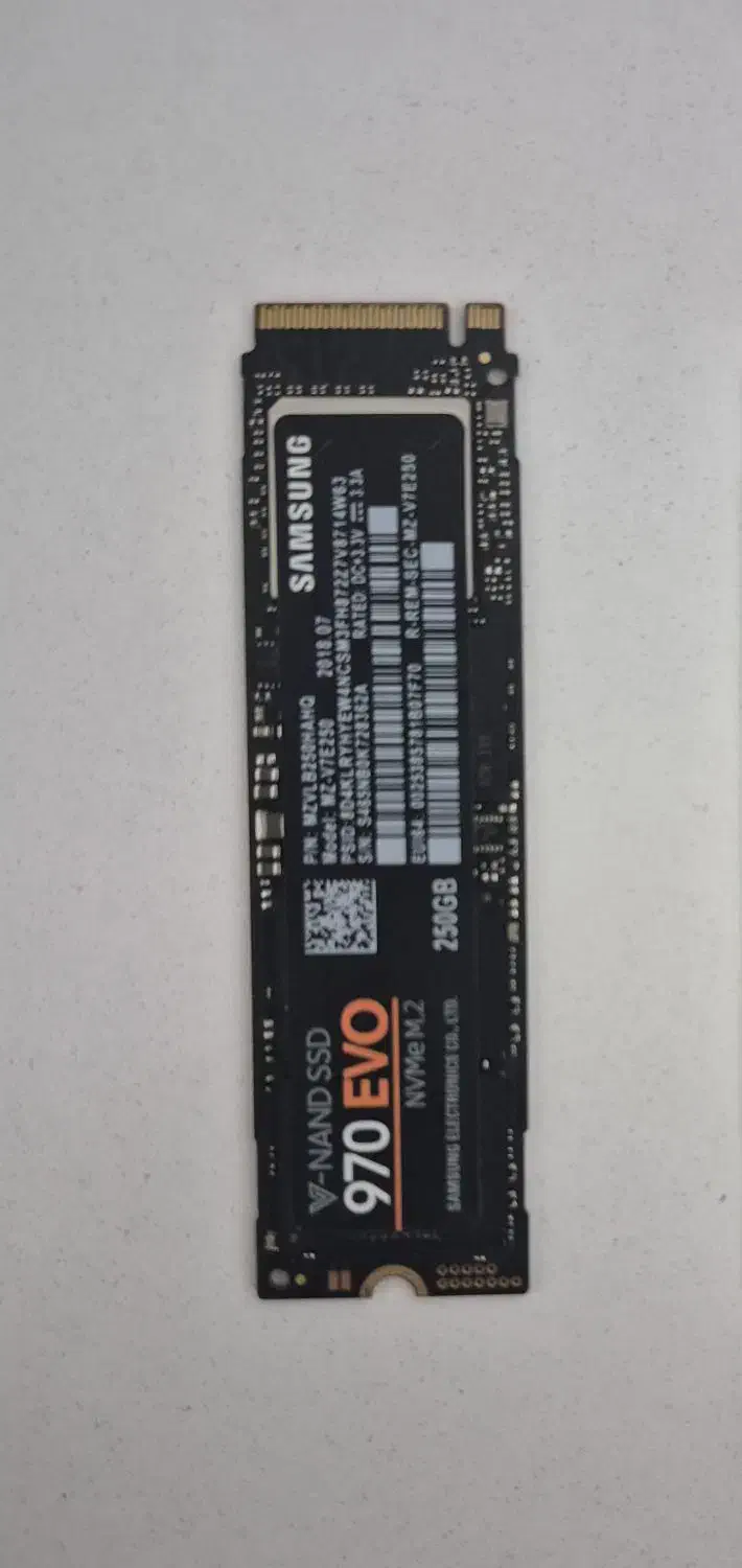SSD Samsung 970 EVO 250GB NVMe|قطعات و لوازم جانبی رایانه|قزوین, |دیوار