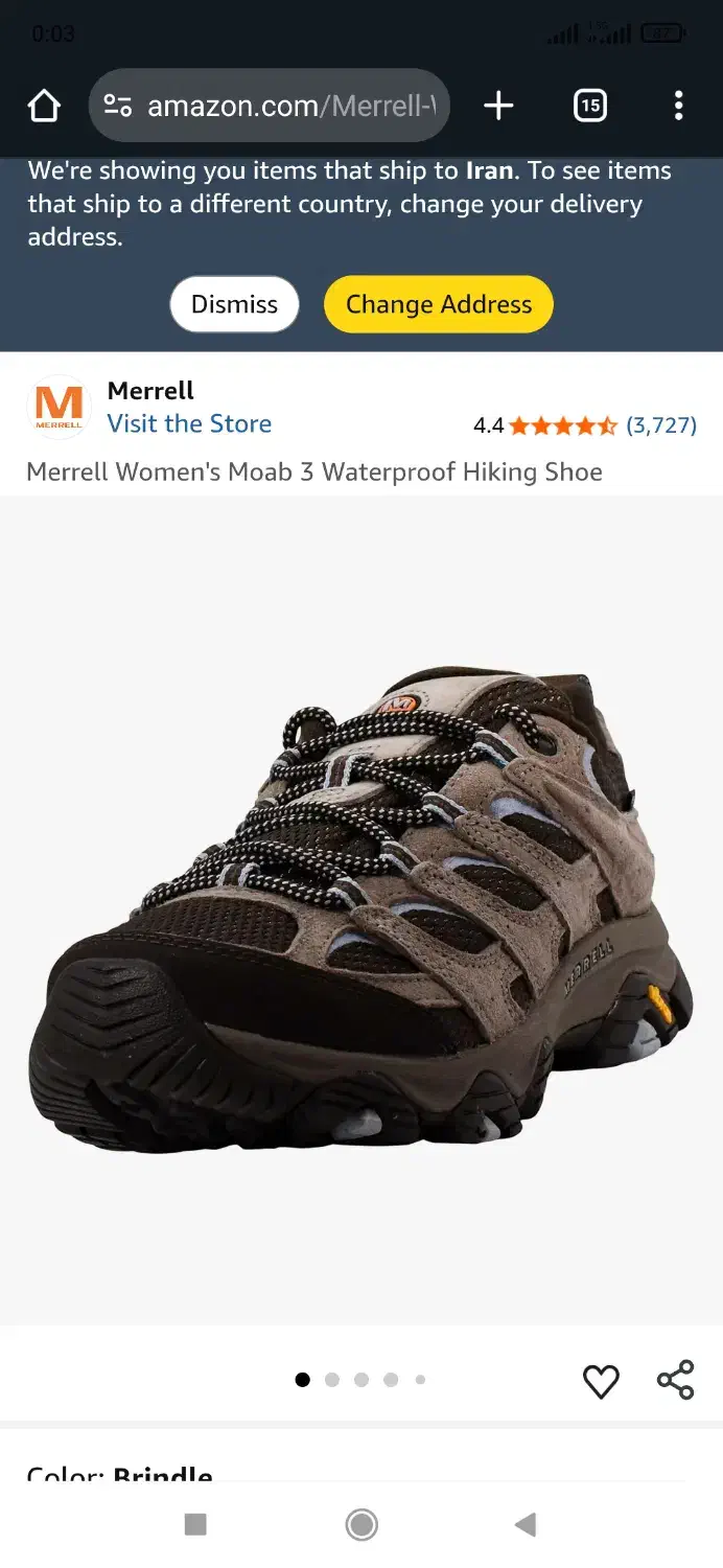 کفش merrell اصل. نو.زنانه.سایز ۳۷.۵|کیف، کفش، کمربند|شیراز, تاچارا|دیوار