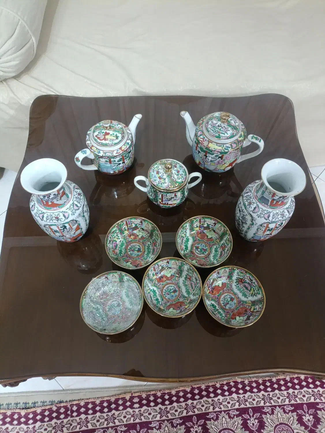 سرویس چینی مرغی قدیمی دور طلایی ۳۵ سال پیش|کلکسیون اشیاء عتیقه|شاهینشهر, مخابرات (شهید بهشتی)|دیوار