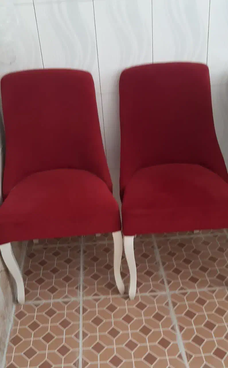 صندلی چوبی مخمل ۳عدد|میز و صندلی غذاخوری|تاکستان, |دیوار