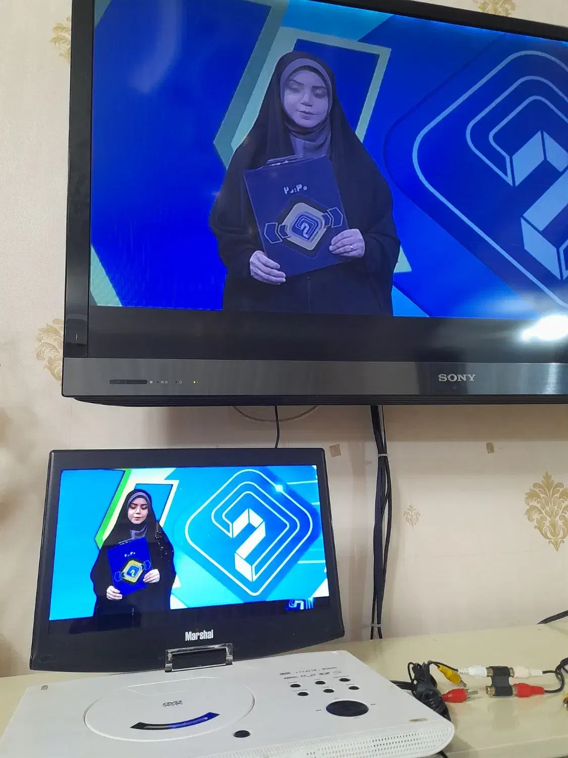 دی وی دی لبتابی 15 اینچ پرتابل مارشالDVD. USB .AV|پخش‌کننده DVD و ویدیو|ری, دیلمان|دیوار