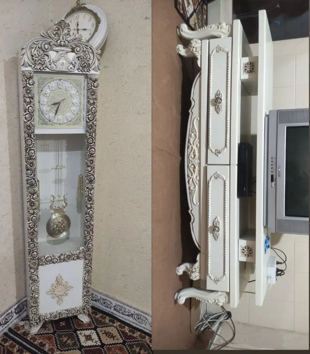 فروش میزوساعت ایستاده شماره تماس|بوفه، ویترین، کنسول|محمدیه-قزوین, |دیوار