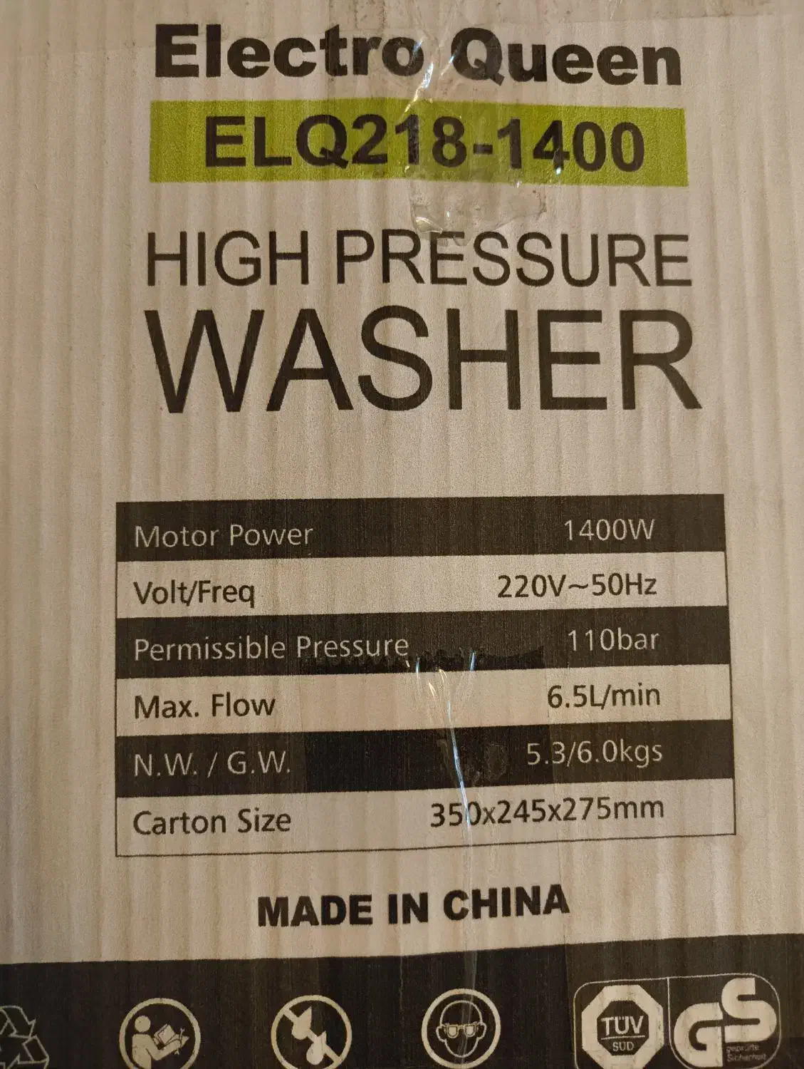 کارواش ذغالی 100 بار الکترو کویین مدل Elq-218-1400|لوازم نظافت|اصفهان, جلفا|دیوار