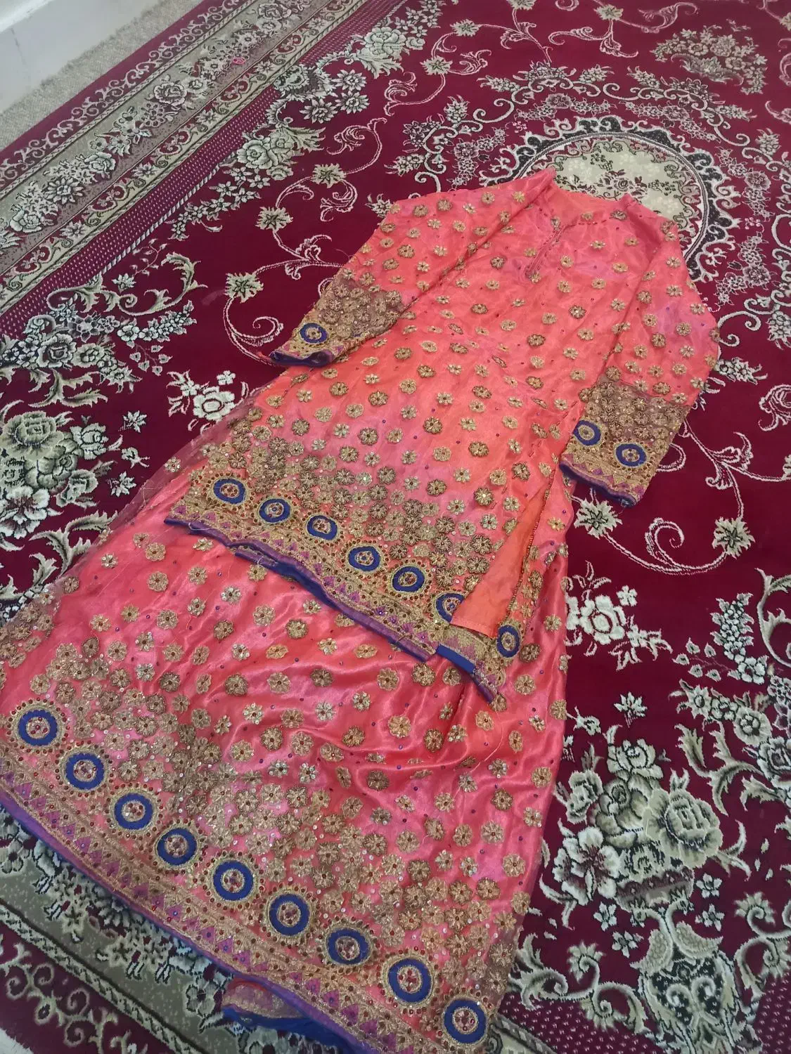 لباس محلی با پارچه هندی|لباس|ایذه, |دیوار