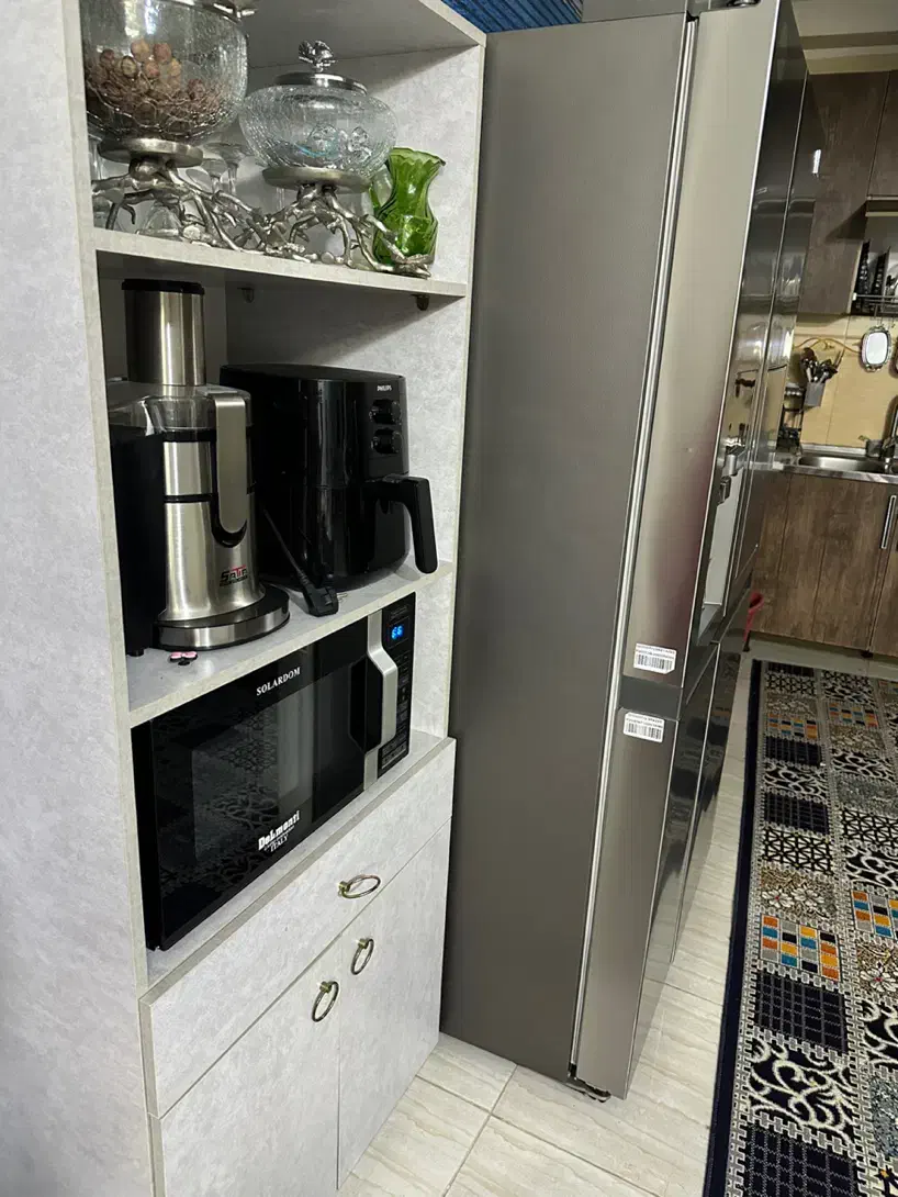 کنسول به همراه ویترین چوبی ومیزوسط|بوفه، ویترین، کنسول|لنگرود, |دیوار