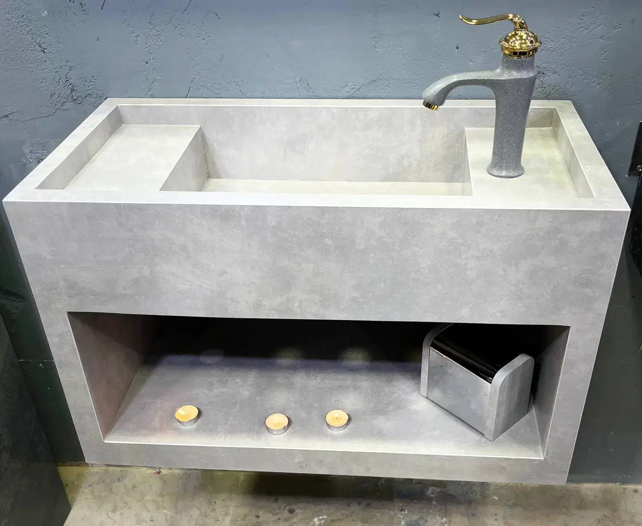 روشویی طوسی شلف دار|لوازم سرویس بهداشتی|اصفهان, سرچشمه|دیوار