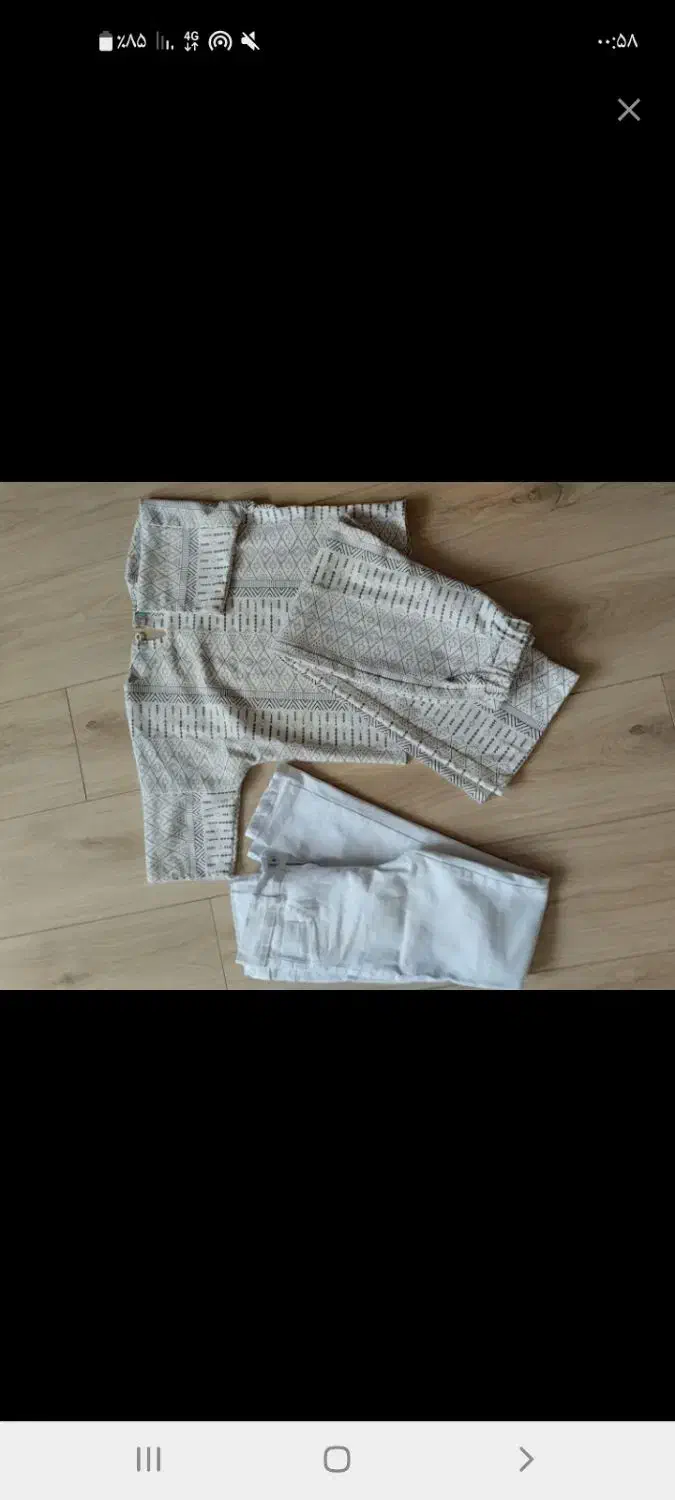 ست لنین و شلوار کتان مجلسی|کفش و لباس بچه|اهر, |دیوار