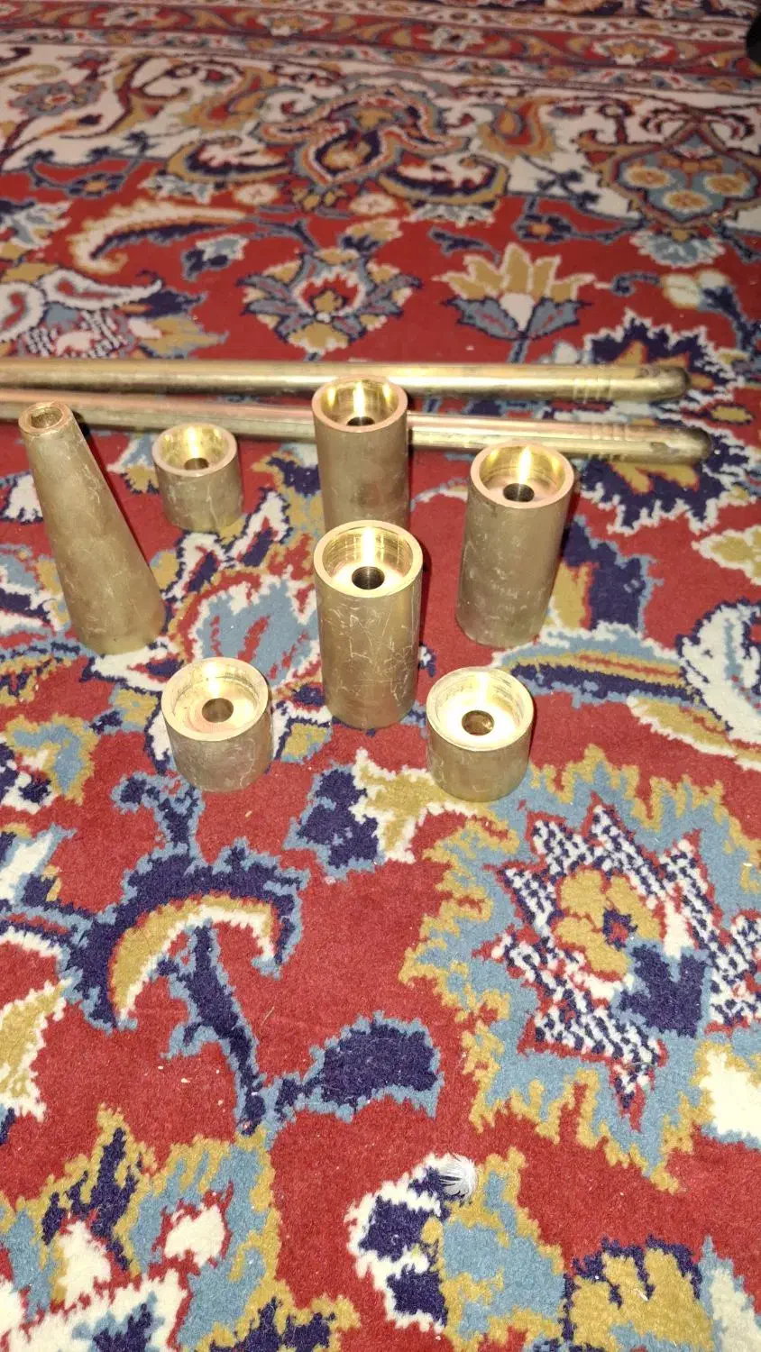 اینه شمعدون برنج ابکاری|آینه|مشهد, بهمن|دیوار