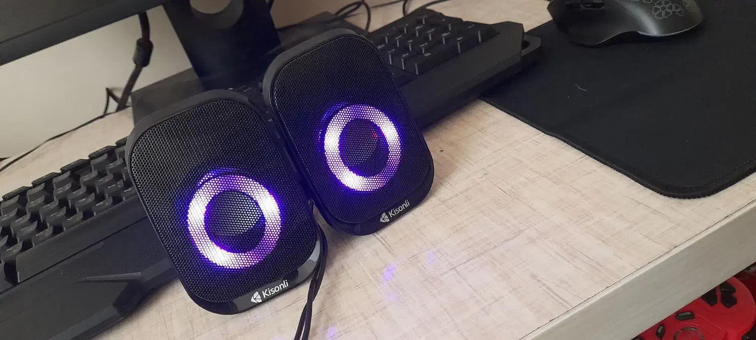 اسپیکر پرقدرت برند kisonli مدل x7 RGB|قطعات و لوازم جانبی رایانه|تبریز, |دیوار