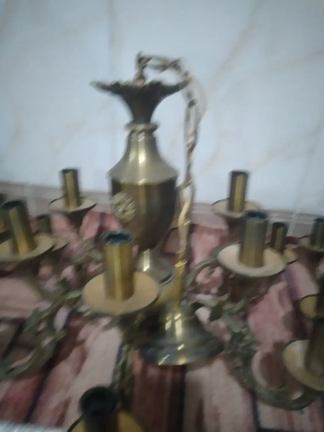 لوستر برنزی|لوستر و چراغ آویز|همدان, |دیوار