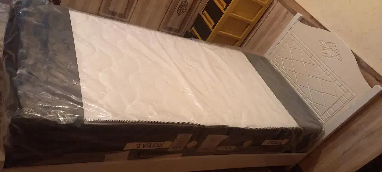 تخت خواب یک نفره باتشک ام دی اف نو|تخت و سرویس خواب|اهواز, منبع اب|دیوار