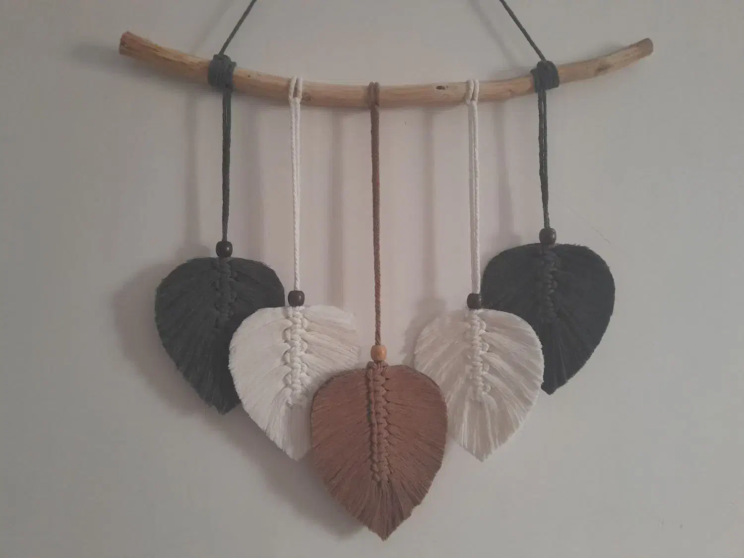 دیوار کوب مکرومه مدل برگ|صنایع دستی و سایر لوازم تزئینی|گرگان, |دیوار