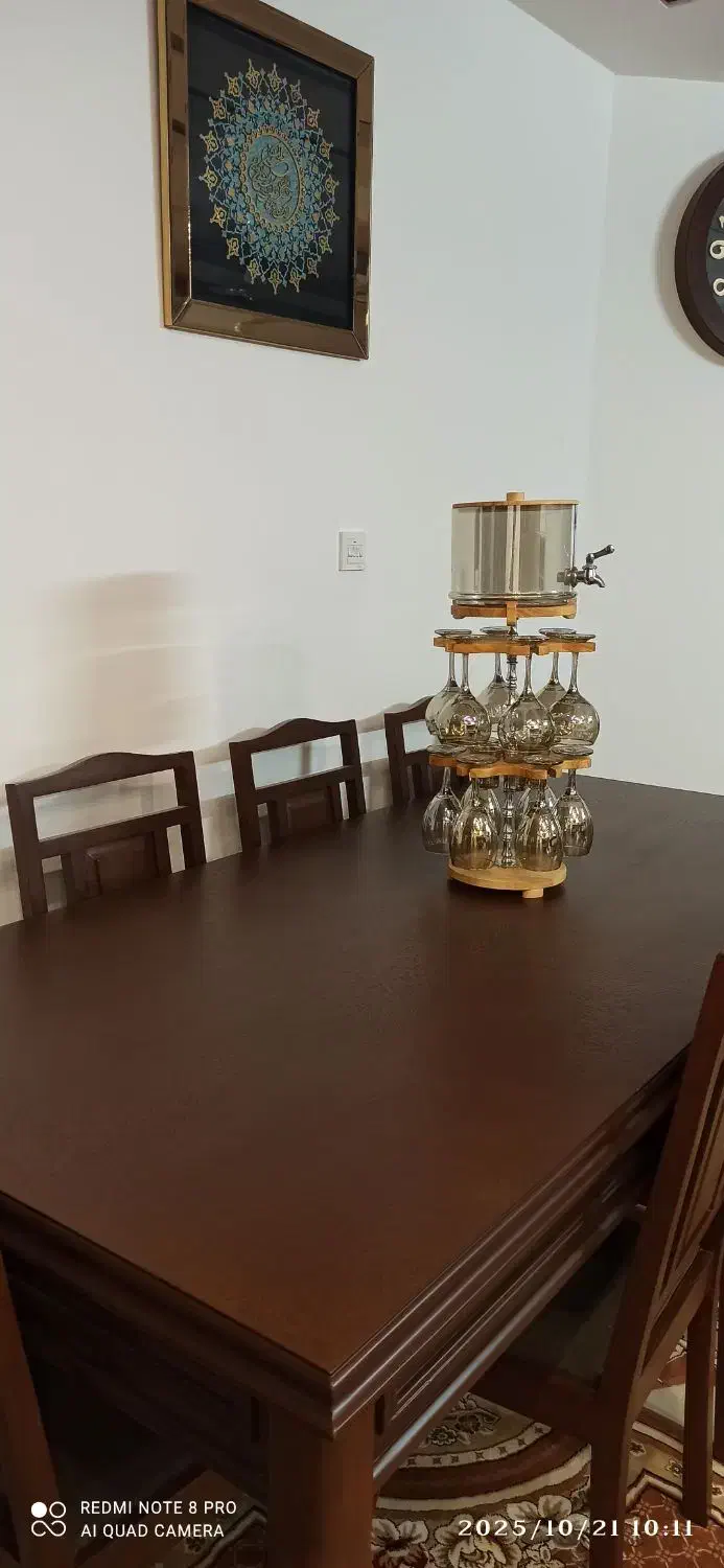 میز ناهارخوری هشت نفره چوب راش مارک چوبیران|میز و صندلی غذاخوری|حمیدیا, |دیوار