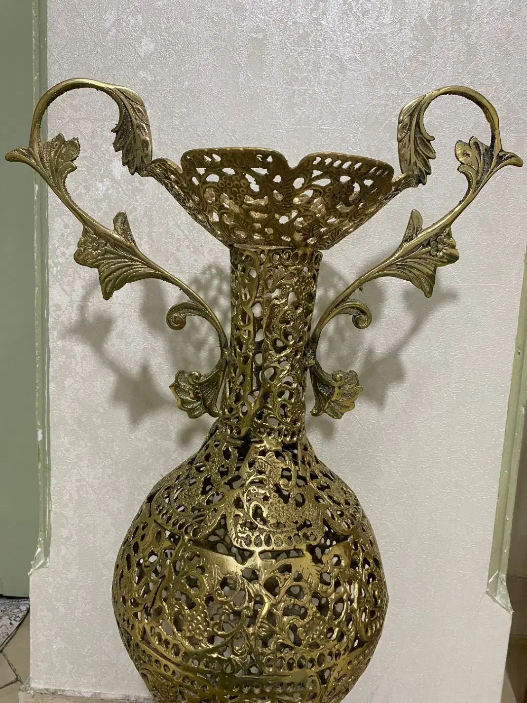 گلدان برنج دکوری|صنایع دستی و سایر لوازم تزئینی|اسلام‌شهر, شهرک سعیدیه|دیوار