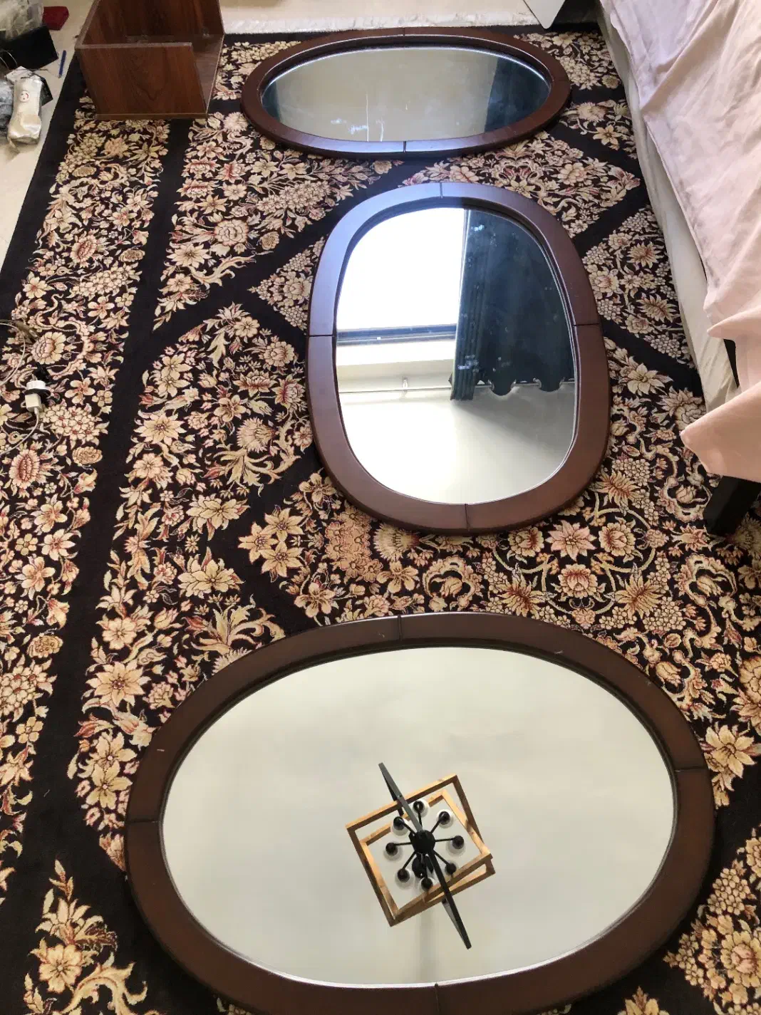 سه عدد آینه چوبی با زیر اینه ای|آینه|تهران, شهرک خرازی|دیوار