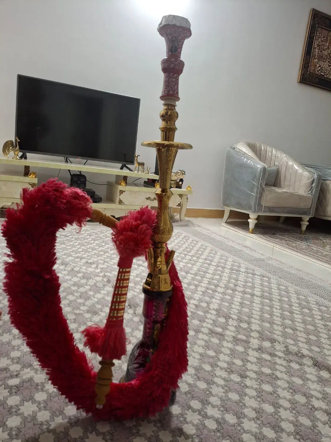 قلیان تنه برنجی|کلکسیون و سرگرمی|ری, علایین|دیوار