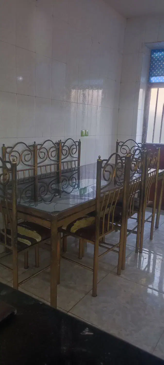 میز غذاخوری 8نفره فلزی|میز و صندلی غذاخوری|بمپور, |دیوار