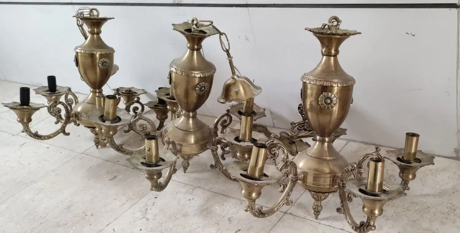 لوستر برنزی|لوستر و چراغ آویز|قزوین, |دیوار