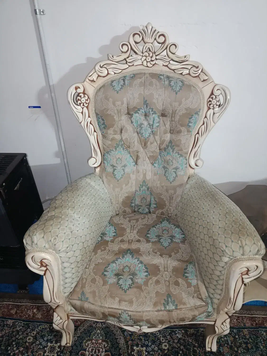 مبلمان سلطنتی ۹ نفره رنگ خاص|مبلمان خانگی و میز عسلی|گلمکان, |دیوار