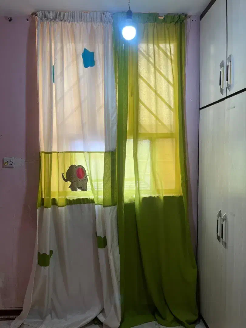 پرده و قالیچه و ساعت اتاق کودک فیلی|اسباب و اثاث بچه|اهواز, کیانشهر|دیوار