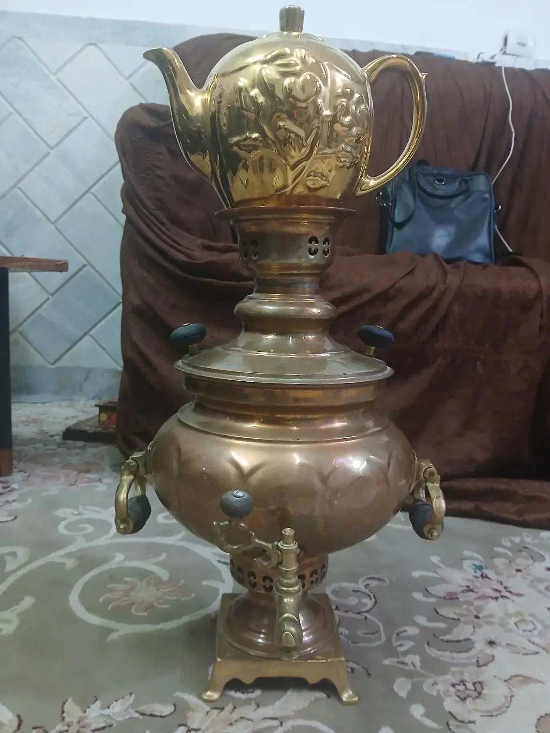 سماور ذقالی|سماور، چای‌ساز، قهوه‌ساز|سمنان, |دیوار