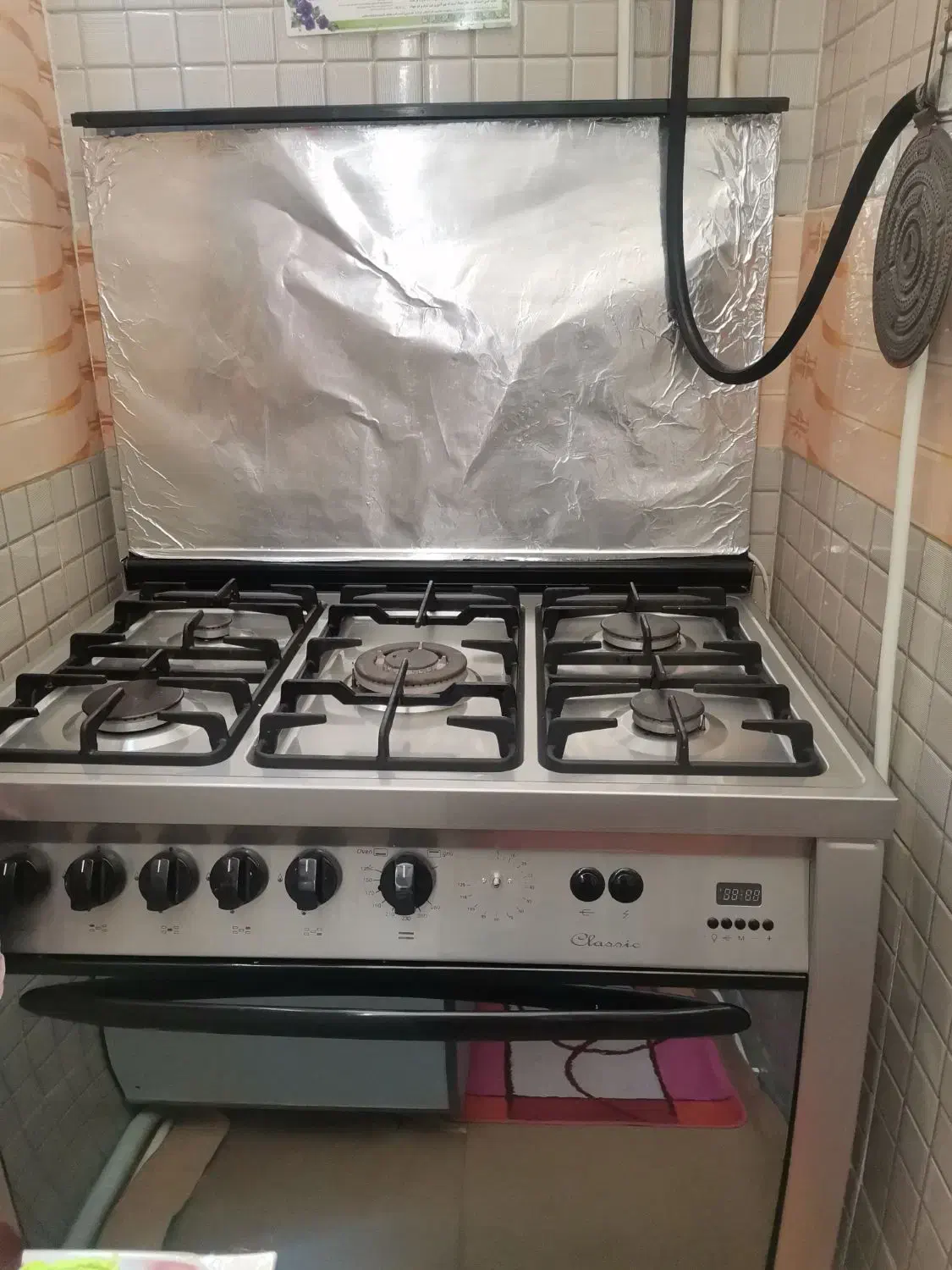 گاز 5شعله فردار چودن استیل|اجاق گاز و لوازم برقی پخت‌وپز|شاهرود, |دیوار