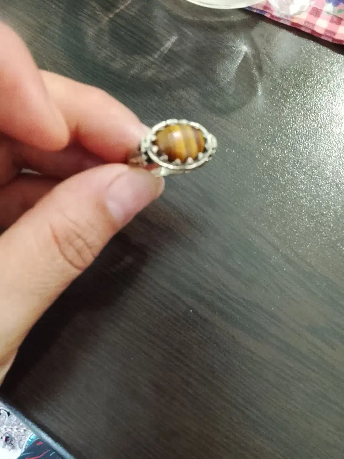 انگشتر نقره اش کمه نگین چشم ببری قیمت 600000|بدلیجات|زنجان, |دیوار