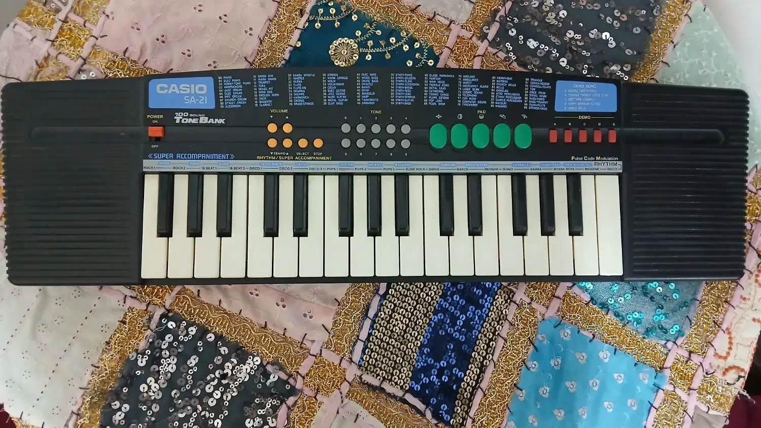 کیبورد CASIO SA-21|پیانو، کیبورد، آکاردئون|رشت, گلباغ نماز|دیوار