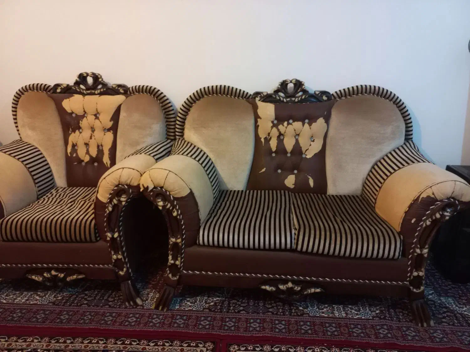 فروش میل ۴ نفره پا فیلی|مبلمان خانگی و میز عسلی|سنندج, |دیوار