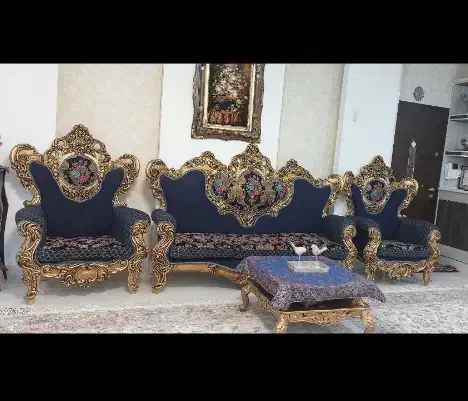 مبل سلطنتی طلا کوب|مبلمان خانگی و میز عسلی|کرمانشاه, |دیوار