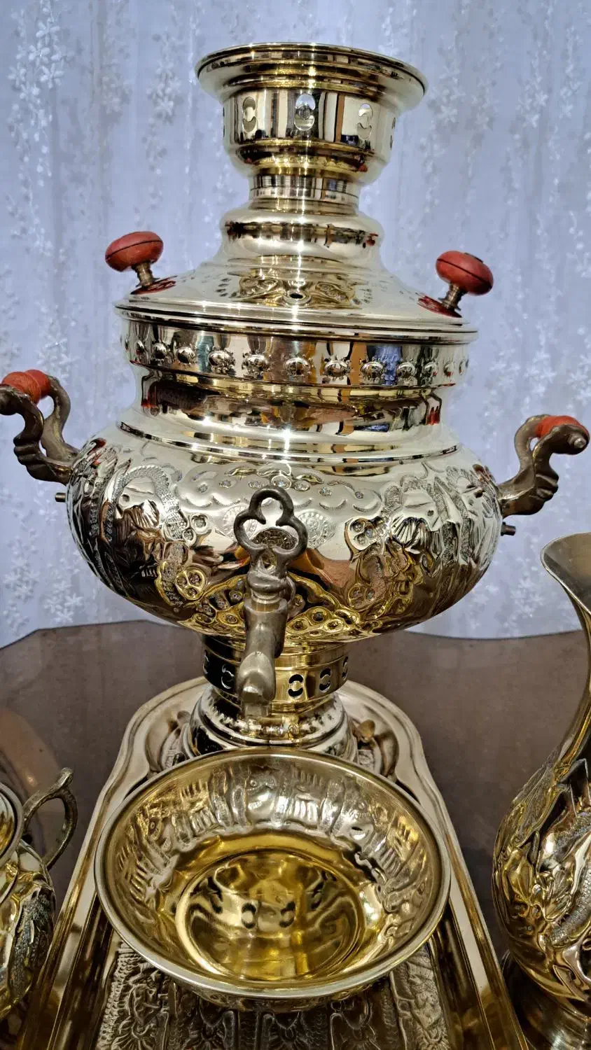 سماور ذغالی برنز|سماور، چای‌ساز، قهوه‌ساز|اردبیل, |دیوار