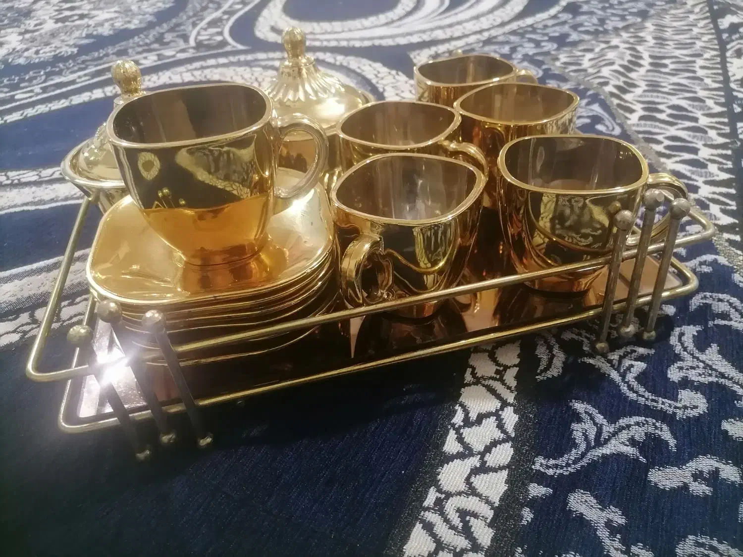 سرویس فنجان نعلبکی قندون سینی|ظروف سرو و پذیرایی|گنبد کاووس, |دیوار