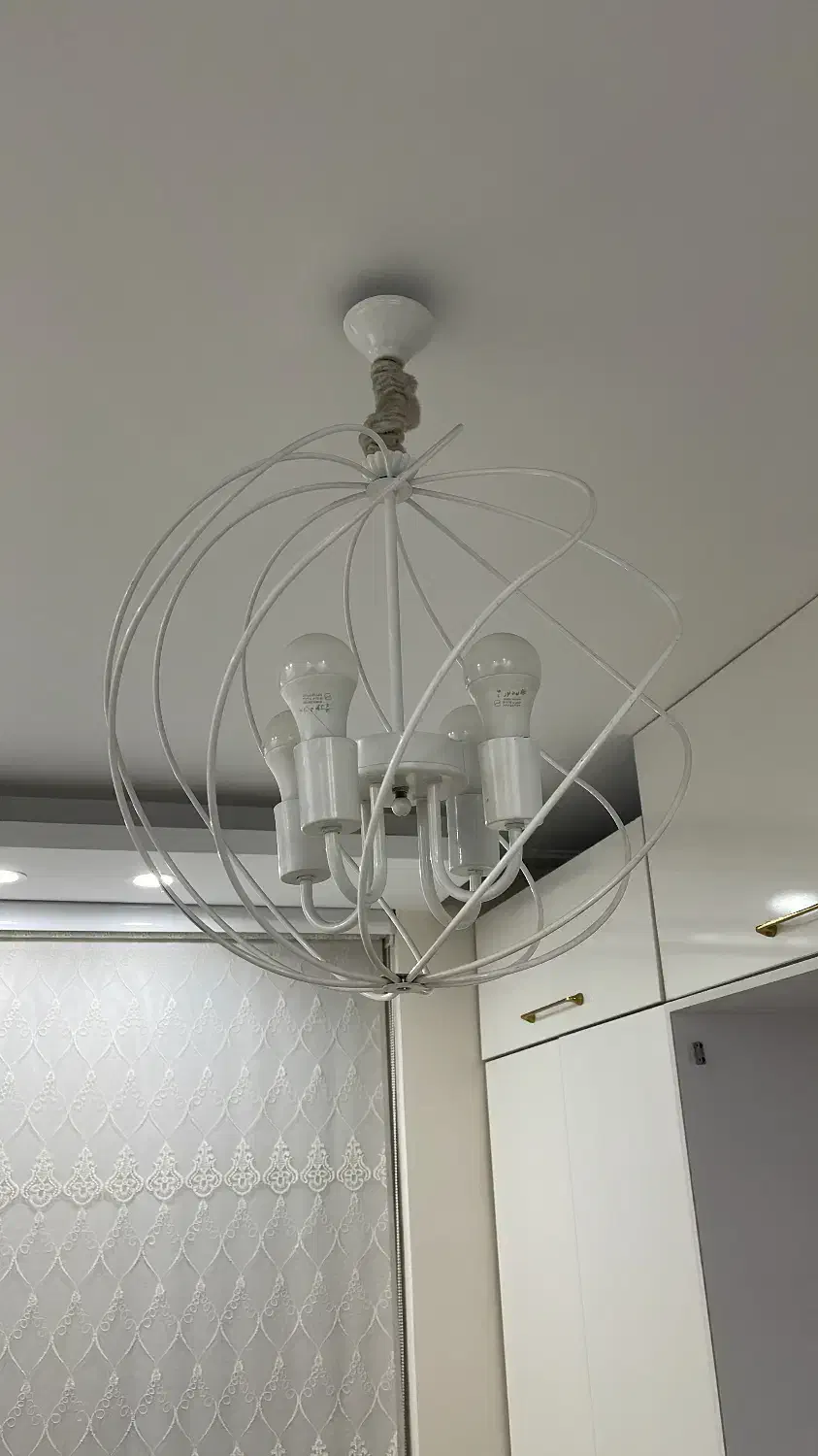 لوستر سفید|لوستر و چراغ آویز|ری, دولت‌آباد|دیوار