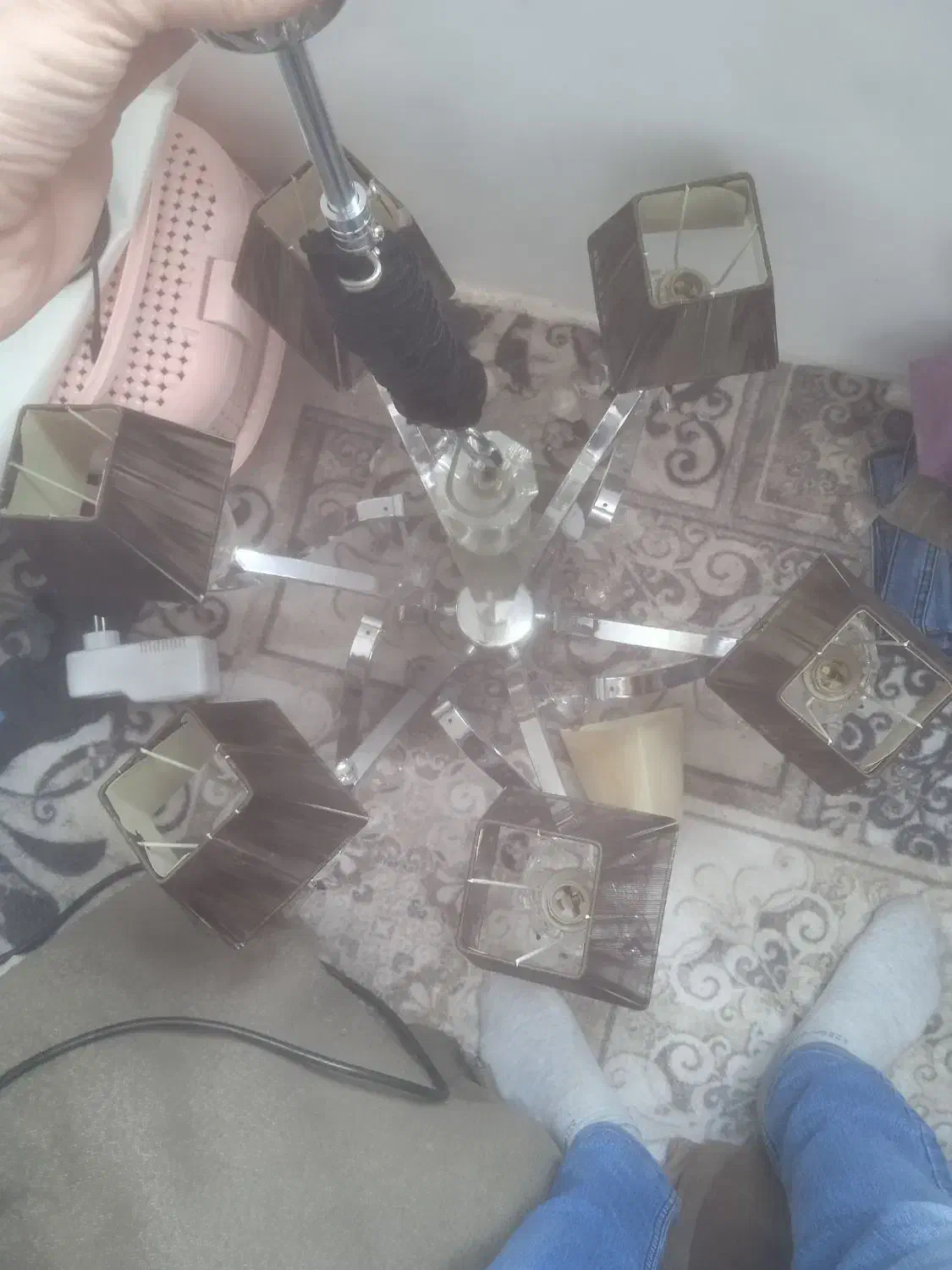 لوستر 6شاخه|لوستر و چراغ آویز|خوی, |دیوار