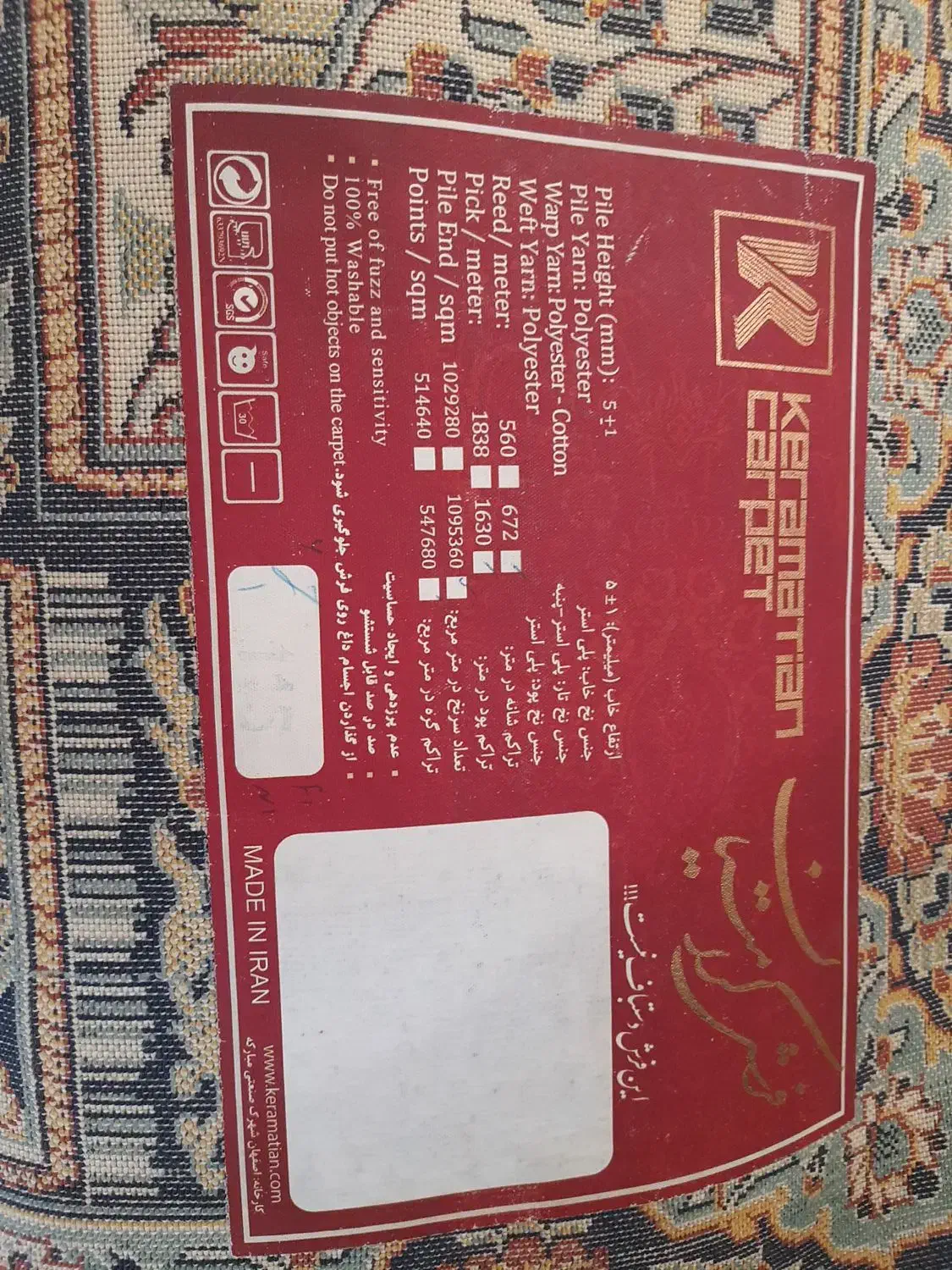 قالیچه طرح ابریشم نو|فرش|ورامین, ورامین|دیوار