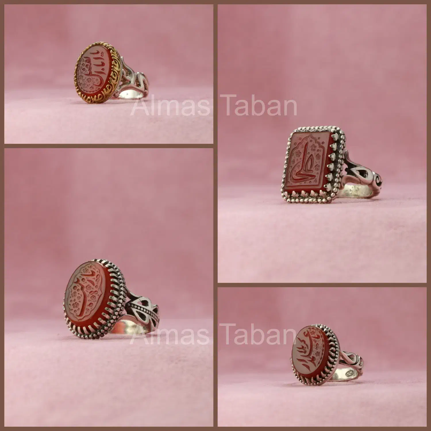 انگشتر های مردانه عقیق سرخ حکاکی شده|جواهرات|مشهد, چهنو|دیوار