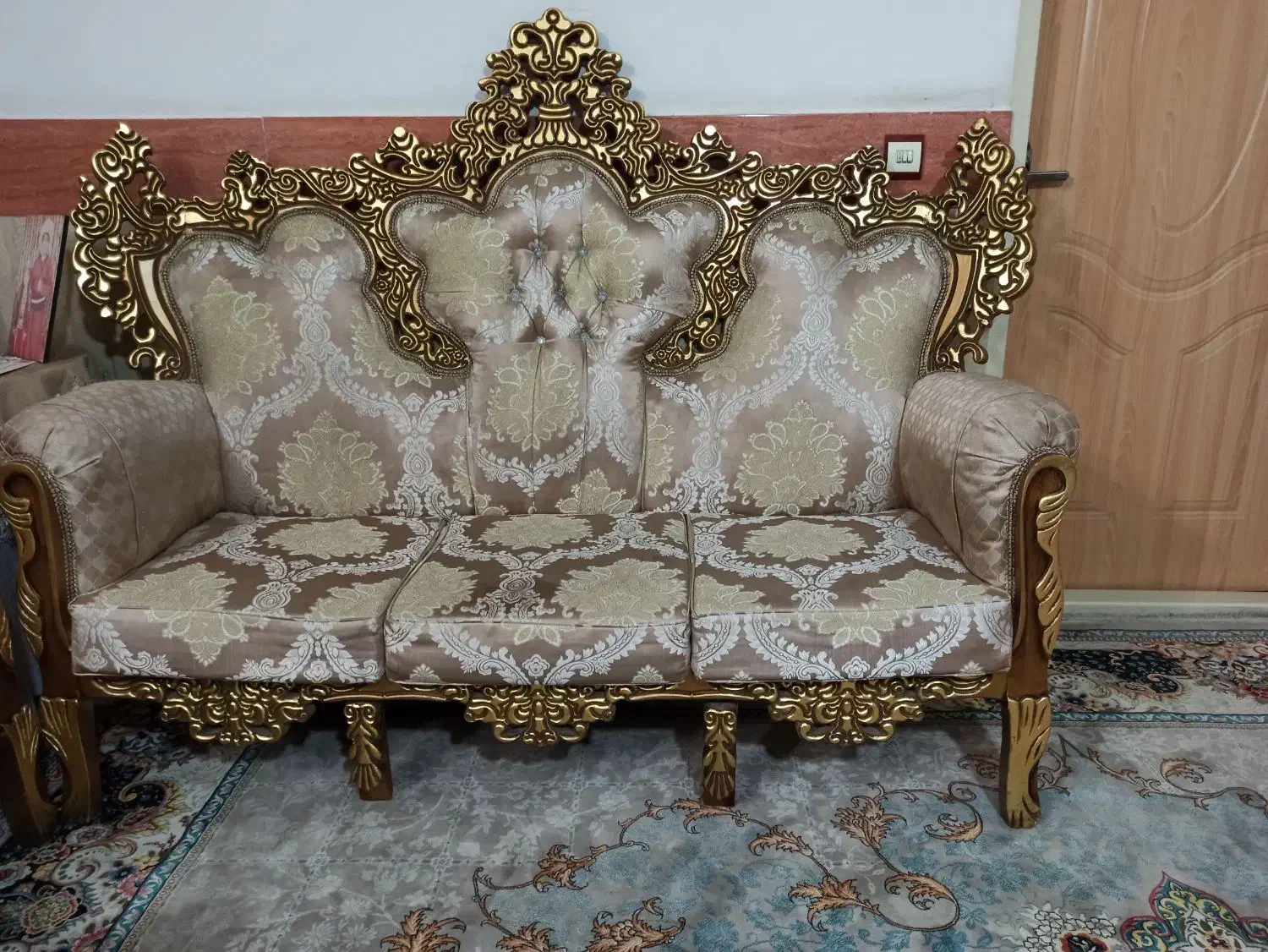 مبلمان نیمه استیل چوبی|مبلمان خانگی و میز عسلی|قرچک, باقرآباد|دیوار